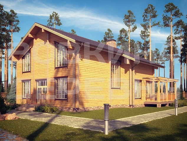 Дом из клееного бруса «Сканди»